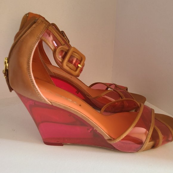 Womens Via Spiga Wedge Sandals - Picture 3 of 4